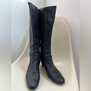 Camper kitten heel tall leather boots